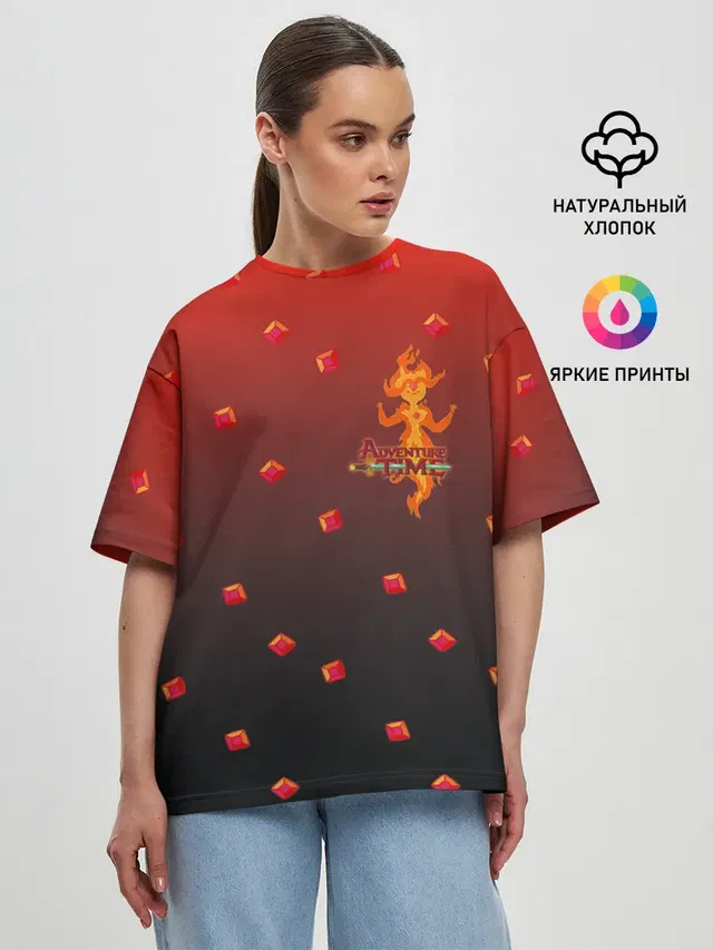Женская футболка оверсайз