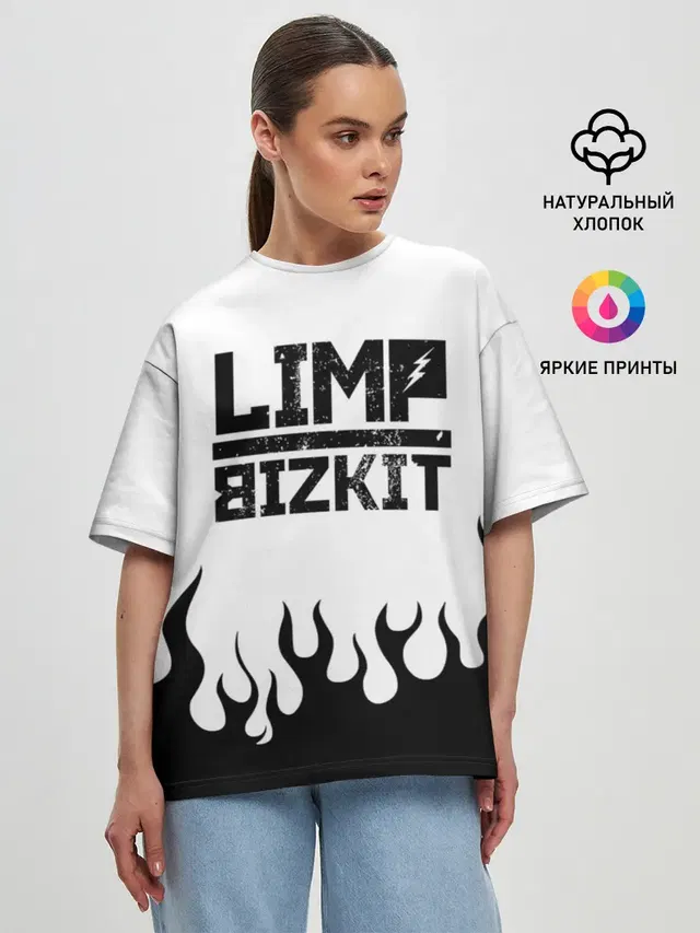 Женская футболка оверсайз с принтом «Limp Bizkit»