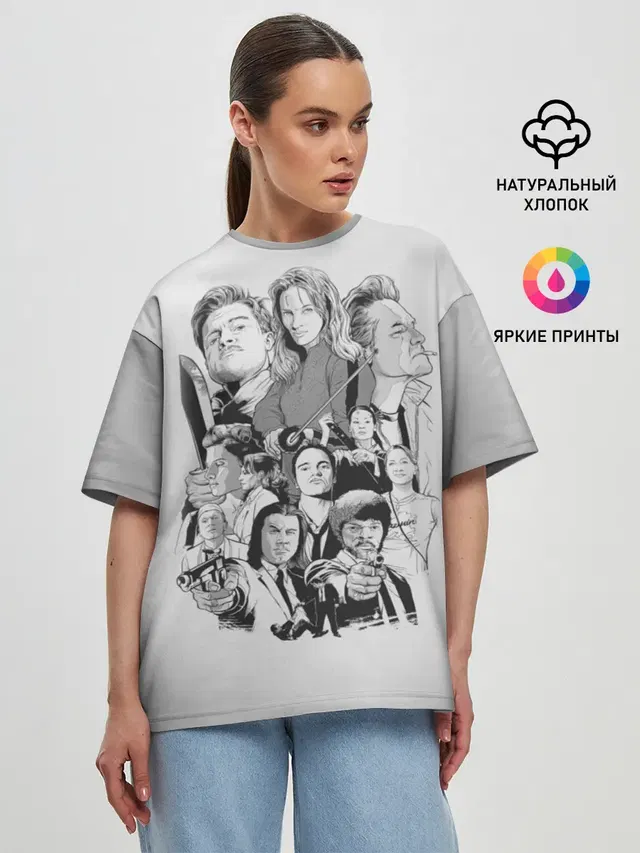 Женская футболка оверсайз