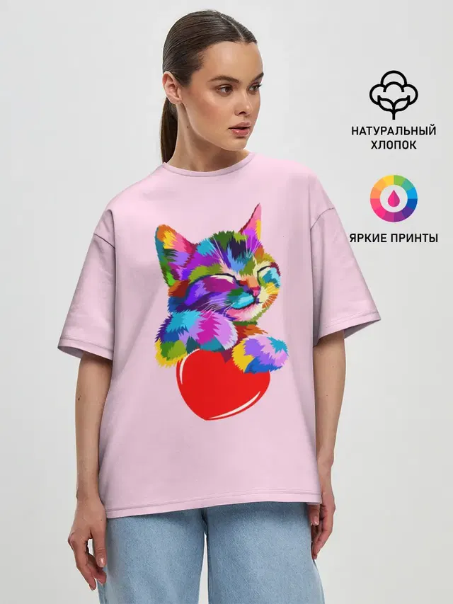 Женская футболка оверсайз