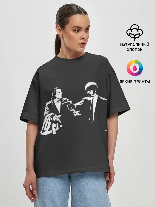 Женская футболка оверсайз