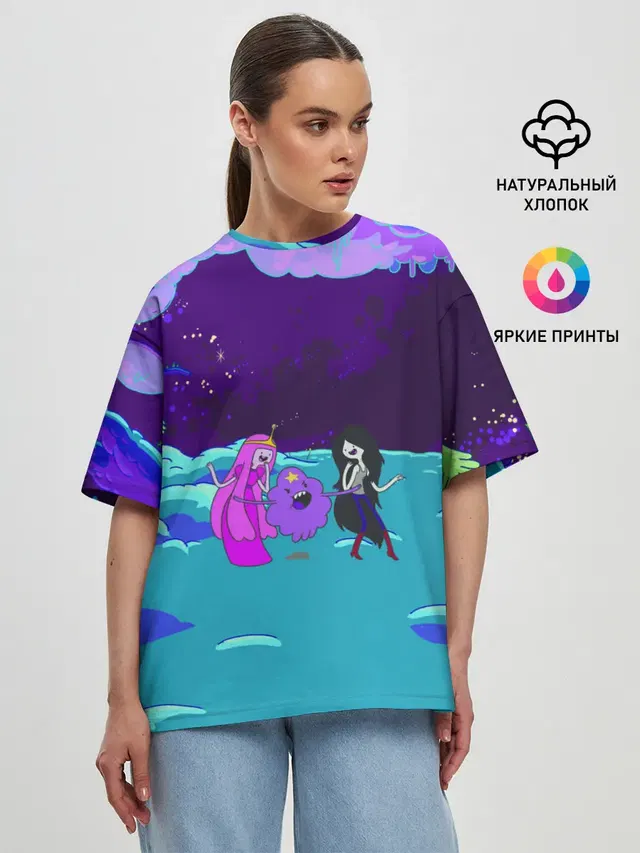 Женская футболка оверсайз