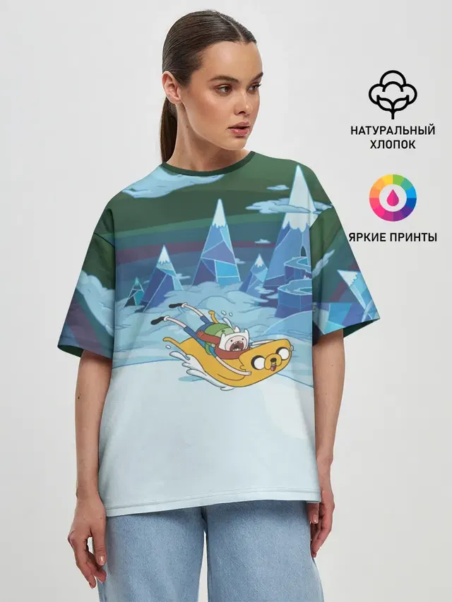 Женская футболка оверсайз