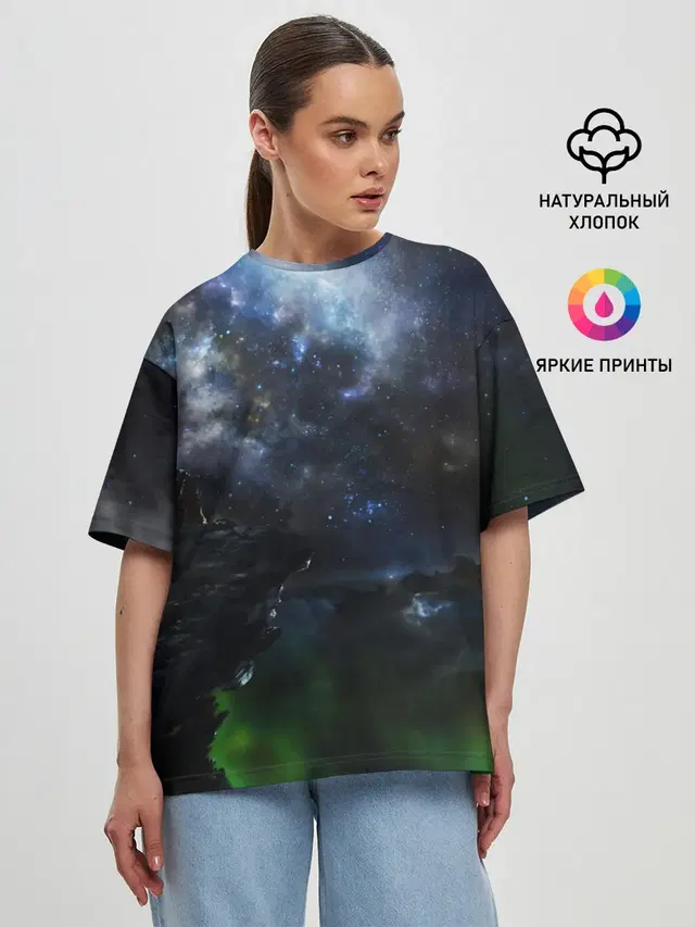Женская футболка оверсайз