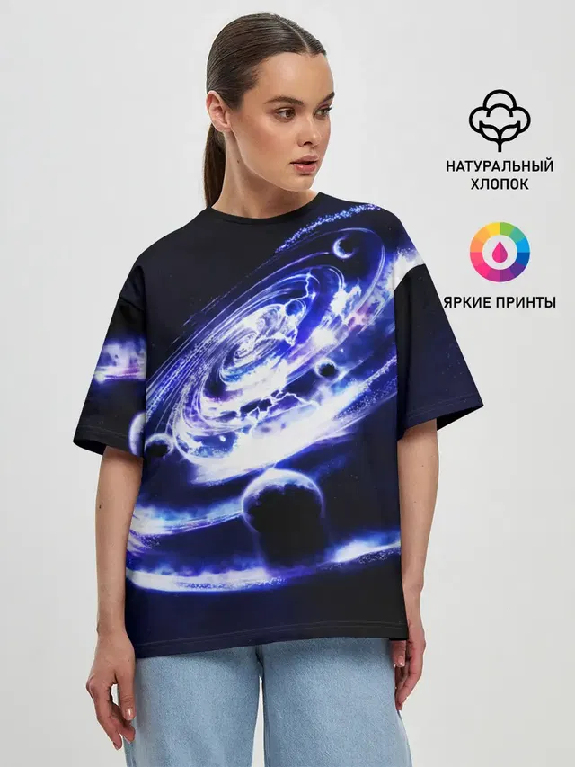 Женская футболка оверсайз