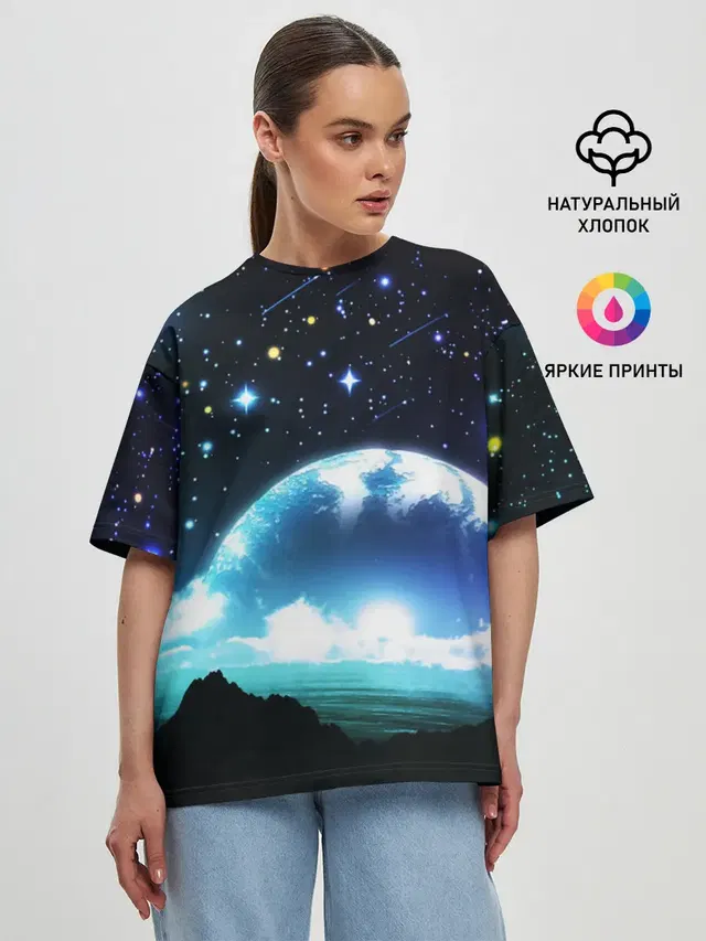 Женская футболка оверсайз