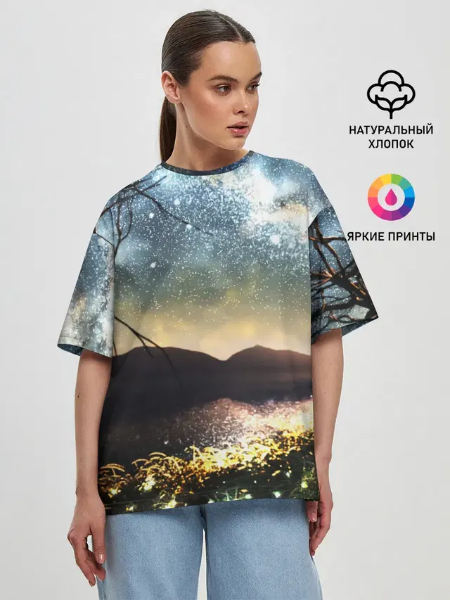 Женская футболка оверсайз