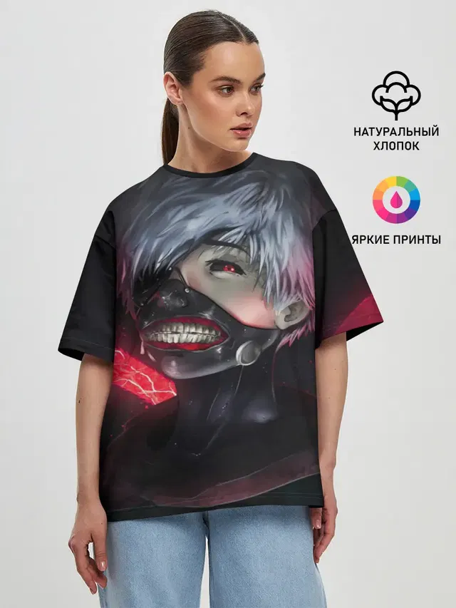Женская футболка оверсайз