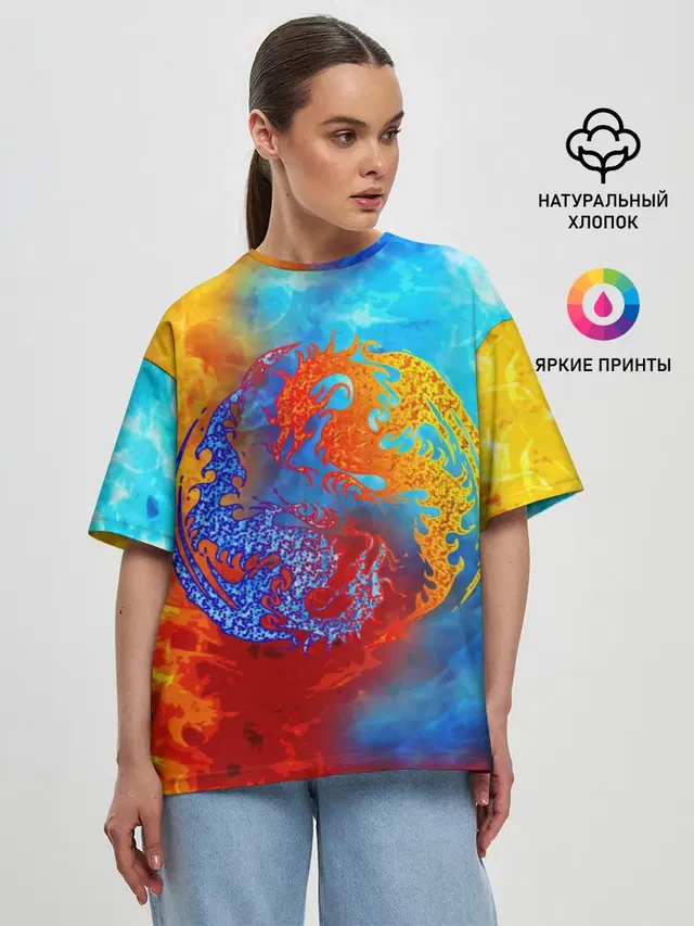 Женская футболка оверсайз