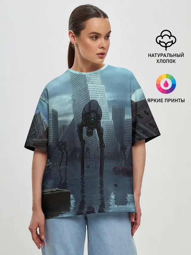 Женская футболка оверсайз