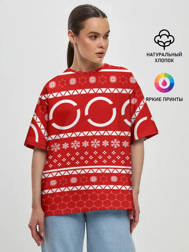 Женская футболка оверсайз