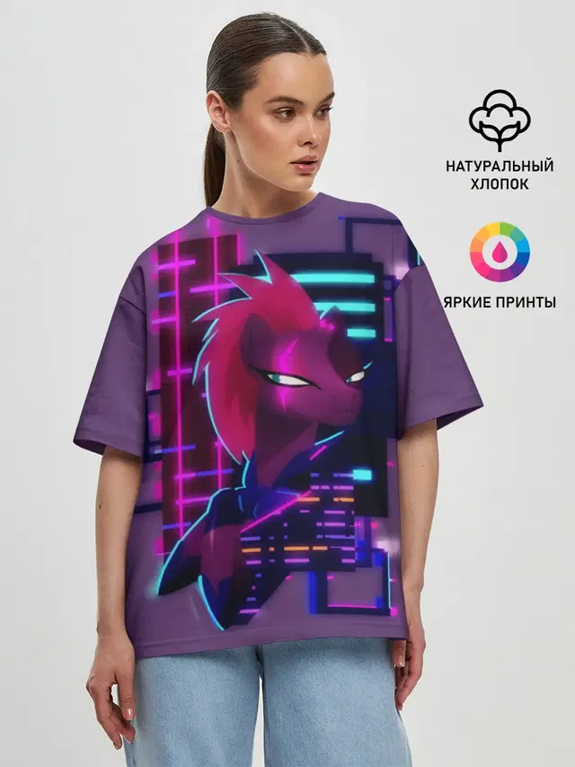 Женская футболка оверсайз