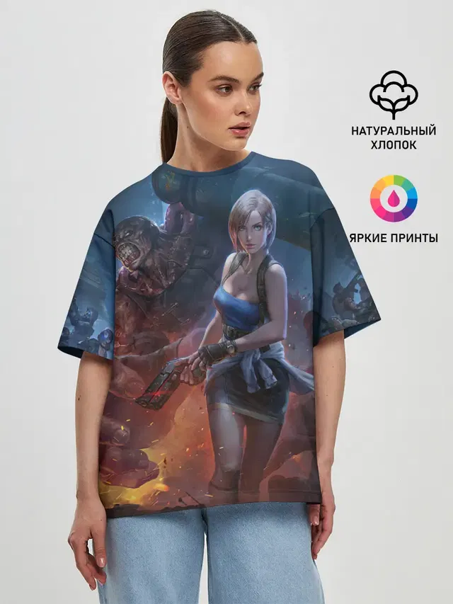 Женская футболка оверсайз