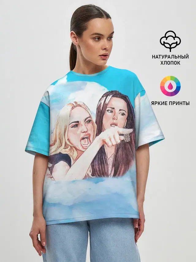 Женская футболка оверсайз