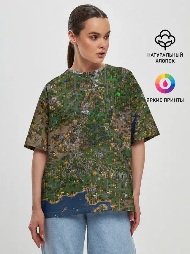 Женская футболка оверсайз