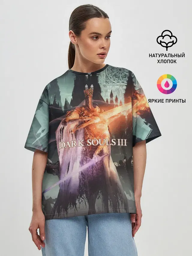 Женская футболка оверсайз