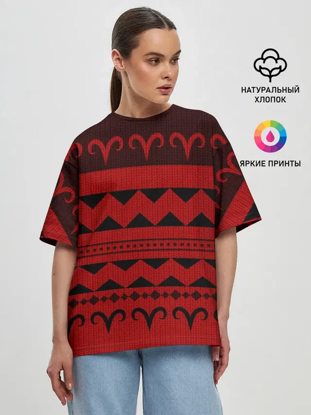 Женская футболка оверсайз