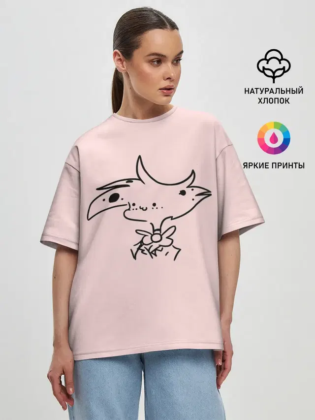 Женская футболка оверсайз