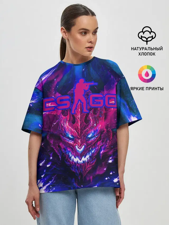 Женская футболка оверсайз