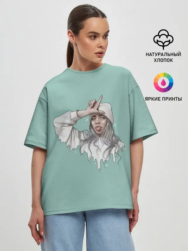 Женская футболка оверсайз