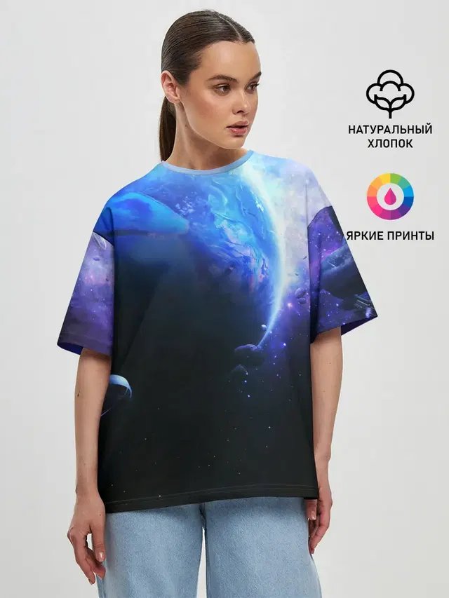 Женская футболка оверсайз