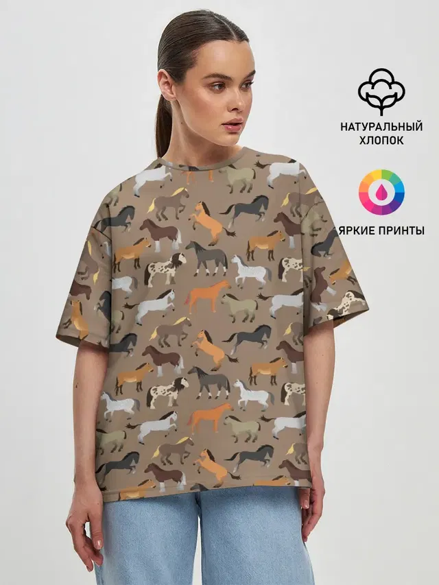 Женская футболка оверсайз