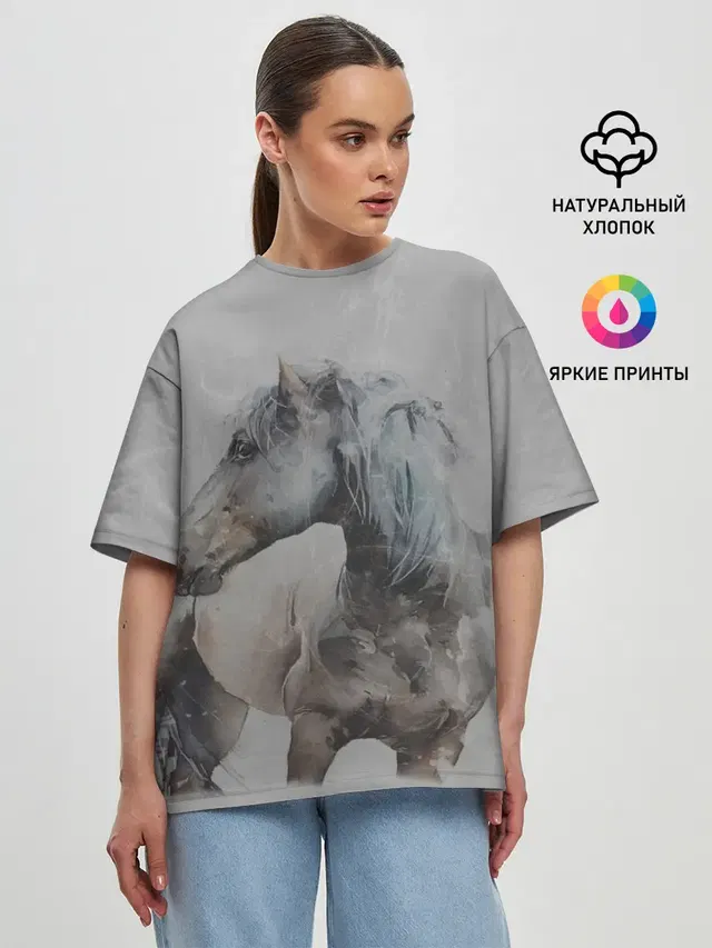 Женская футболка оверсайз