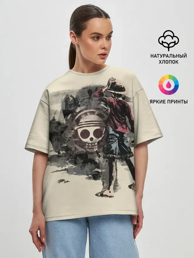 Женская футболка оверсайз