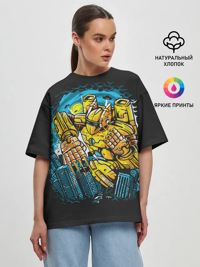 Женская футболка оверсайз