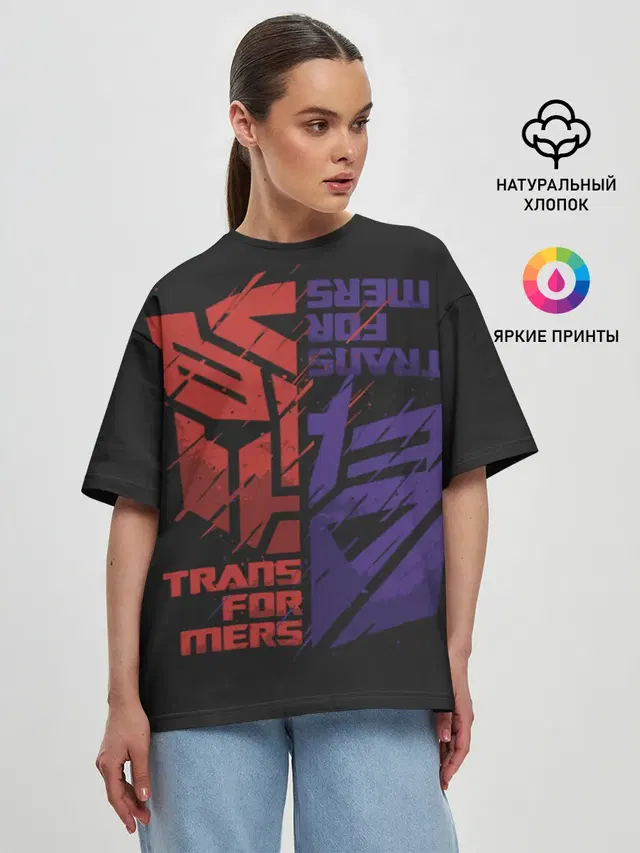 Женская футболка оверсайз