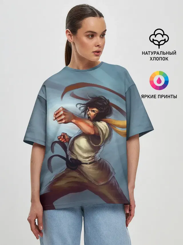 Женская футболка оверсайз
