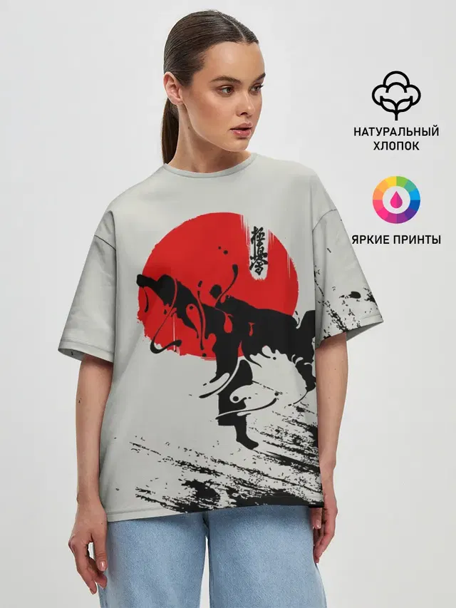 Женская футболка оверсайз