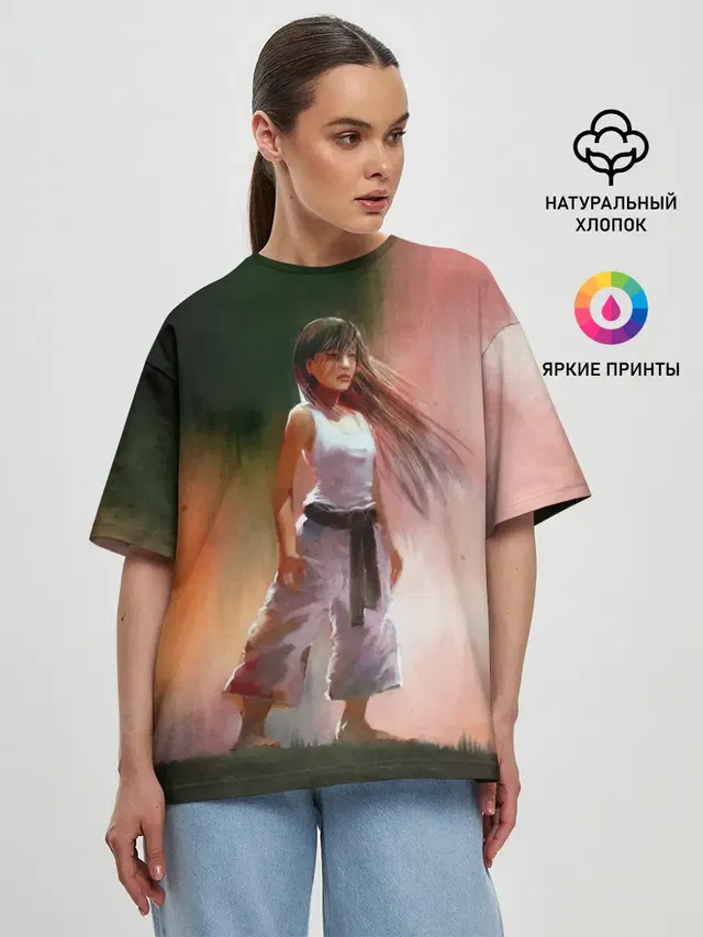 Женская футболка оверсайз