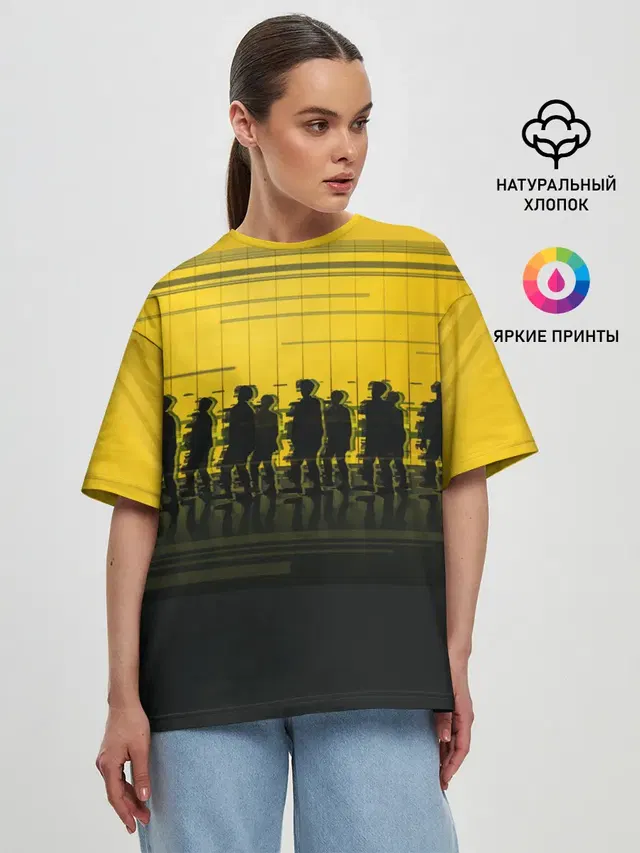 Женская футболка оверсайз