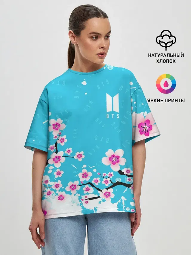 Женская футболка оверсайз