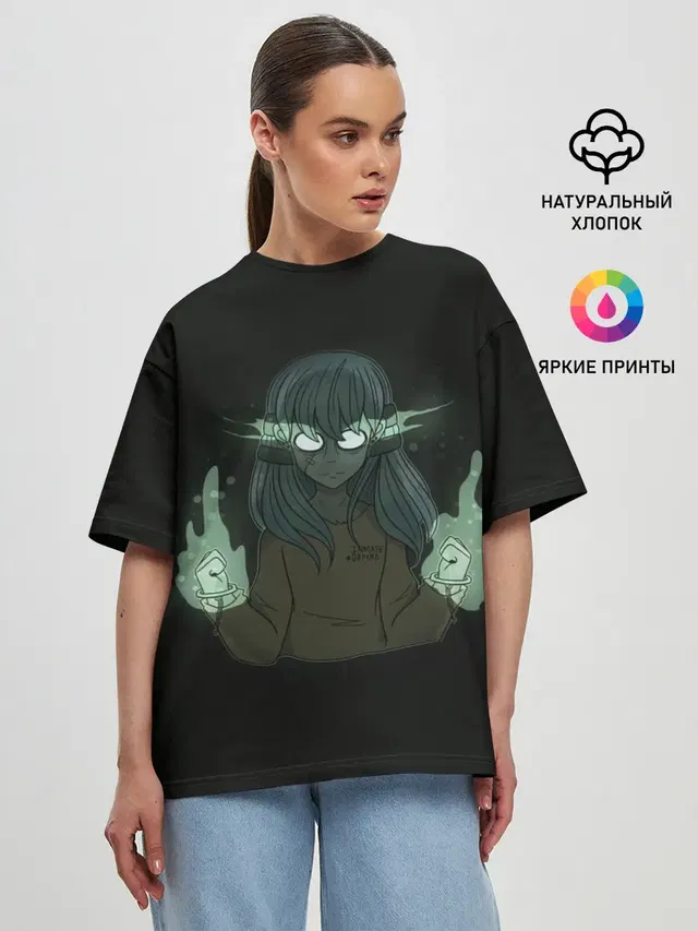 Женская футболка оверсайз