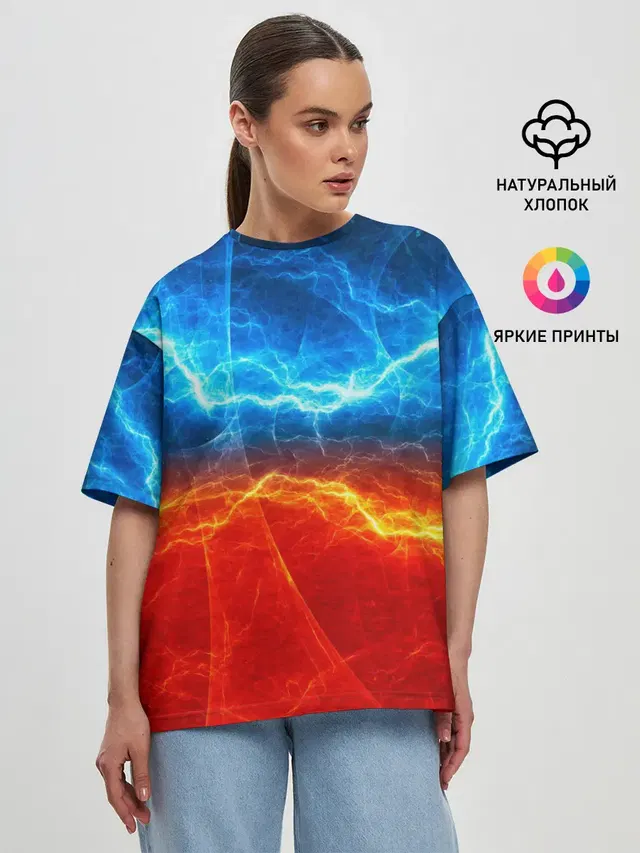 Женская футболка оверсайз