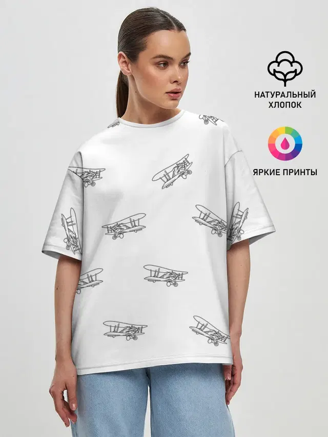 Женская футболка оверсайз
