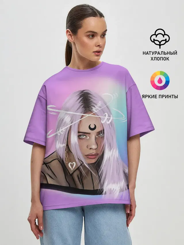 Женская футболка оверсайз