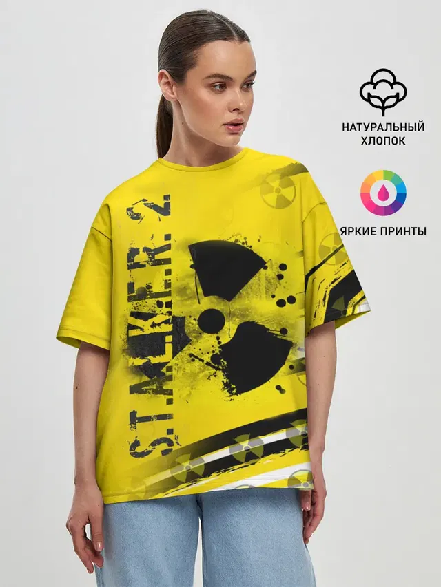 Женская футболка оверсайз