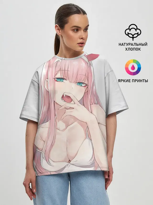 Женская футболка оверсайз