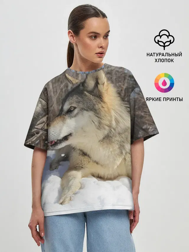 Женская футболка оверсайз