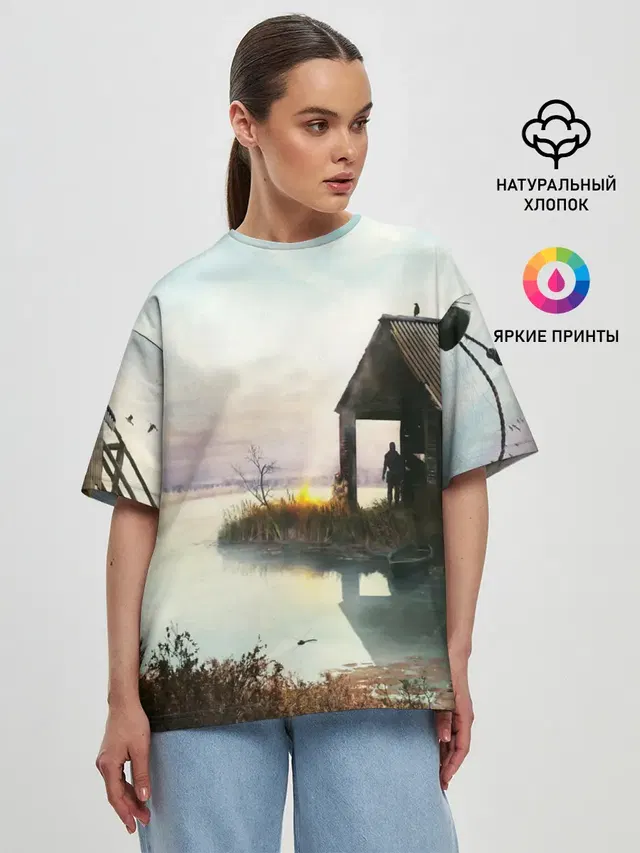 Женская футболка оверсайз