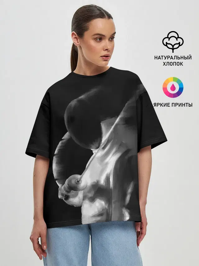 Женская футболка оверсайз