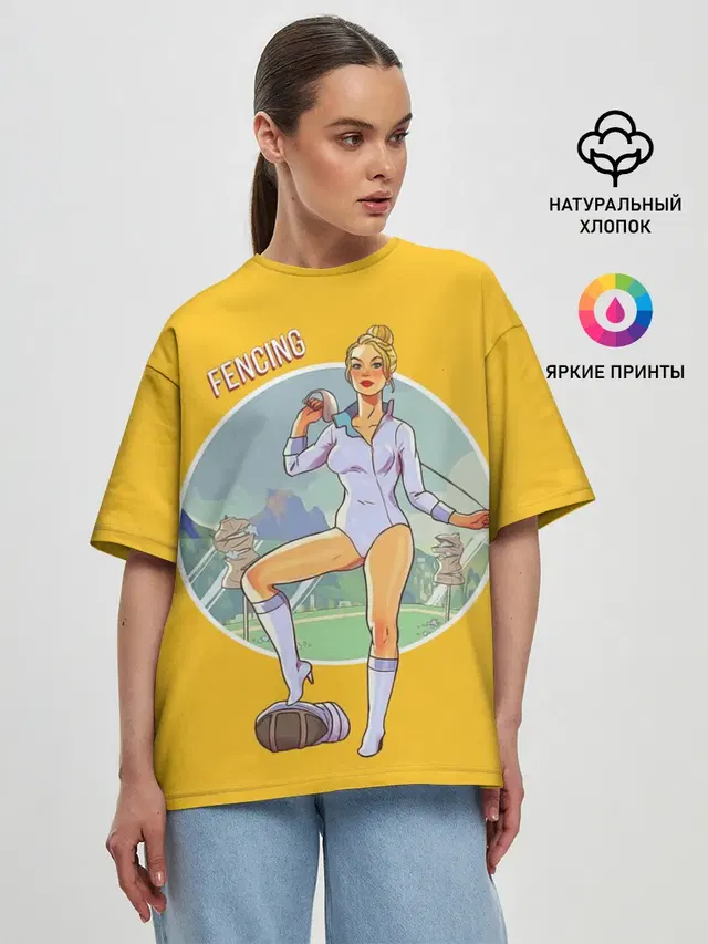 Женская футболка оверсайз