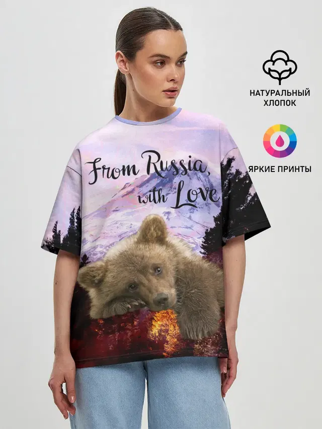 Женская футболка оверсайз