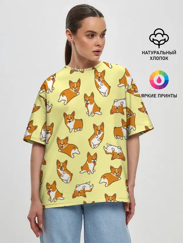 Женская футболка оверсайз