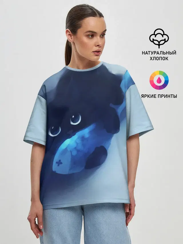 Женская футболка оверсайз