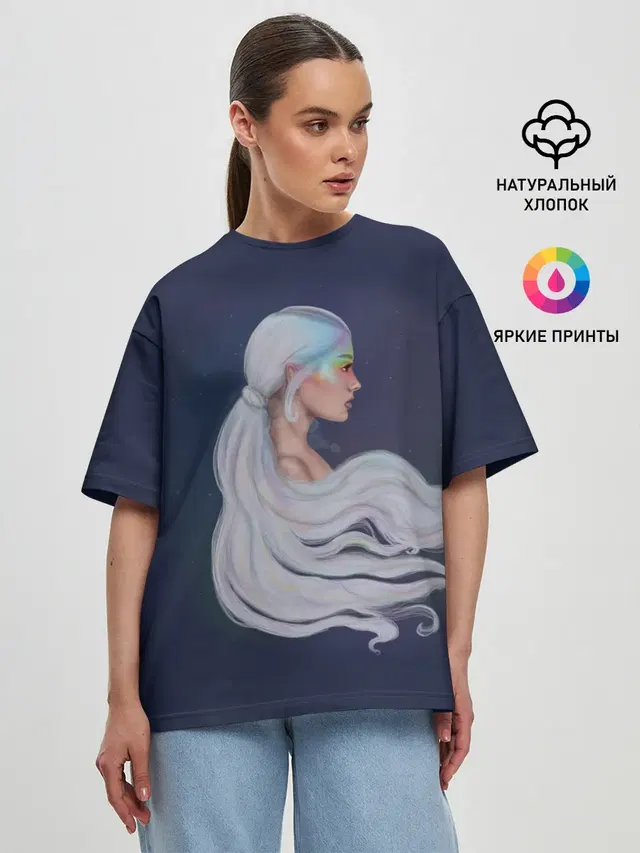 Женская футболка оверсайз
