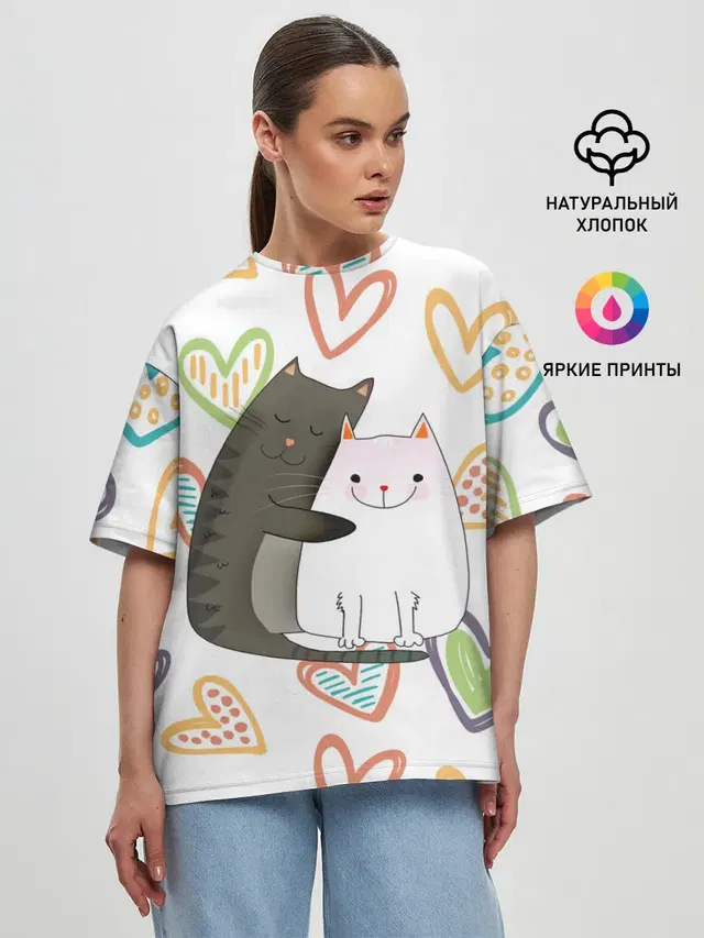 Женская футболка оверсайз